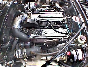 engine bay after blower